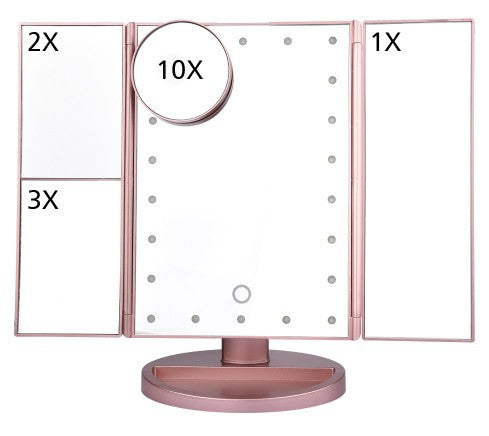 Magnifying Lighted Cosmetic Makeup Mirror