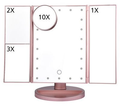 Magnifying Lighted Cosmetic Makeup Mirror