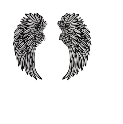 Carved Metal Wall Decor Art With Light Angel
