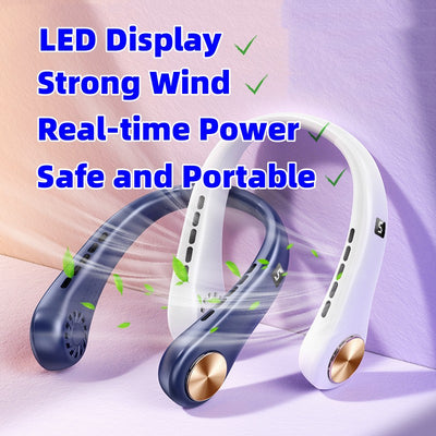 Mini Neck Fan Portable Bladeless Hanging