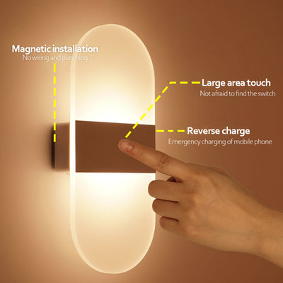 USB Rechargeable Wall Lights Home Indoor