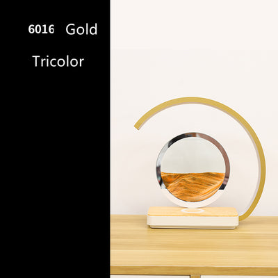 Creative Lamp Decompression Cure Bedroom Quicksand Painting Hourglass Pendant 3D Night LED Light
