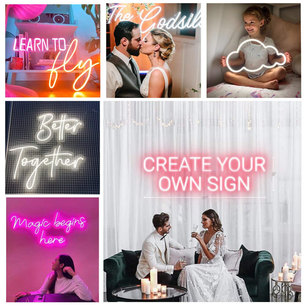 Colorful Neon Letter Modeling Light Custom Neon Sign DIY