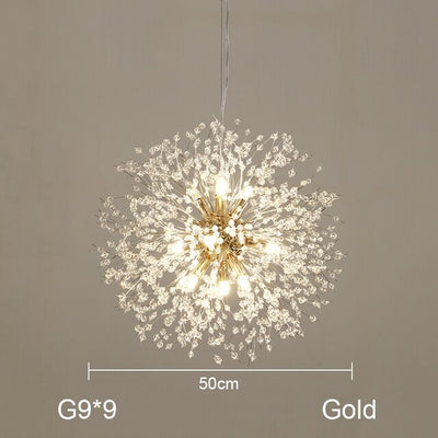 Nordic Minimalist Creative Wrought Iron Dandelion Chandelier Living Room Bedroom Dining Led Indoor Lighting Fixtures